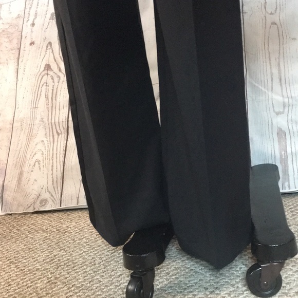 BCBGMAXAZRIA SATIN SIDE STRIPE TUXEDO DRESS WIDE LEG PANTS NWT - Picture 2 of 8